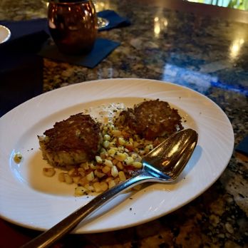Eddie Merlot's - Crab cakes w/ a corn relish and finished with a Cajun remoulade... outstanding!! HIGHLY RECOMMEND!!! - Steakhouses Near Me - Warrenville, Illinois Eddie Merlot's - Crab cakes w/ a corn relish and finished with a Cajun remoulade... outstanding!! HIGHLY RECOMMEND!!! - Steakhouses Near Me - Warrenville, Illinois