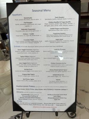Menu photo 1 Oasis Restaurant & Catering Pismo Beach, CA