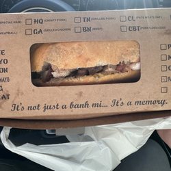 Pork belly sandwich- packaged in the box