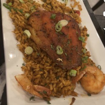 Soulé - Fried catfish with shrimp and dirty rice - Soul Food Near Me - Chicago, Illinois Soulé - Fried catfish with shrimp and dirty rice - Soul Food Near Me - Chicago, Illinois