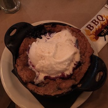 Hendricks BBQ - Blueberry Cobbler. - Will stain your teeth and mouth blue! - Barbeque Near Me - St Charles, Missouri Hendricks BBQ - Blueberry Cobbler. - Will stain your teeth and mouth blue! - Barbeque Near Me - St Charles, Missouri