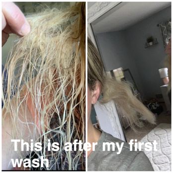 Beautyholic Salon - After my first wash I had to cut pieces out. - Hair Salons Near Me - Plymouth, Minnesota