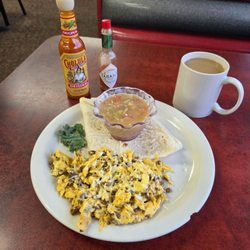 Randy's Southside Diner - Chorizo Scramble with green chile & flour tortilla