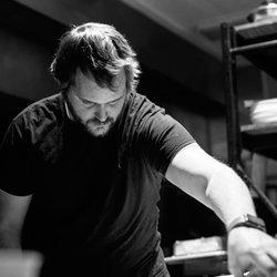 Local Loaf - Chef Adam adding final touches for our Monthly Wine Dinner