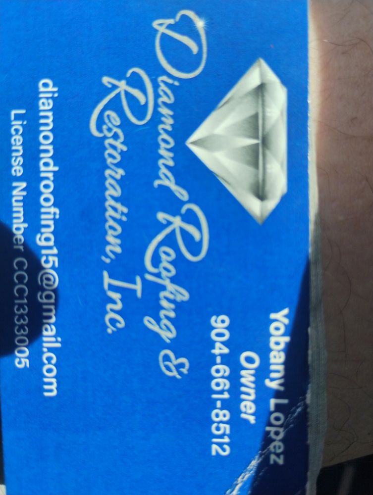 Slide of Diamond Roofing and Restoration