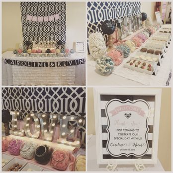 Sky Meadow Place - Dessert candy bar for Blush & Navy wedding - Party & Event Planning Near Me Sky Meadow Place - Dessert candy bar for Blush & Navy wedding - Party & Event Planning Near Me