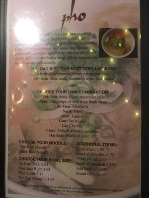 Menu photo 1 Pho Real Charlotte, NC