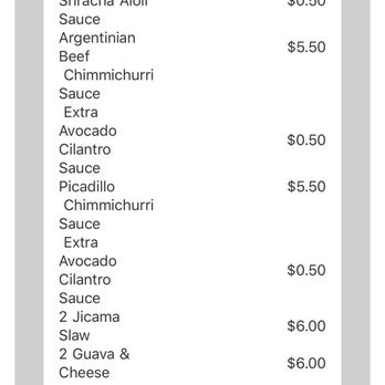 Savory Crust - Cost of 3 empanadas, 3 extra sauces (not necessary), 2 jicama slaw (delicious), 2 guava-cheese dessert empanadas (very good). - Empanadas Near Me - Morton Grove, Illinois Savory Crust - Cost of 3 empanadas, 3 extra sauces (not necessary), 2 jicama slaw (delicious), 2 guava-cheese dessert empanadas (very good). - Empanadas Near Me - Morton Grove, Illinois