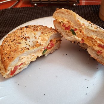 Zee Bagels - Everything Bagel with Jalapeno Cream Cheese - Bagels Near Me - Brooklyn, New York
