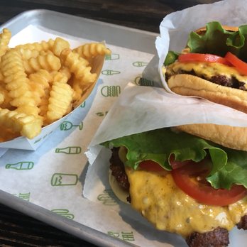 Shake Shack Winter Park - 2 regular cheese burgers and a side of fries - Burgers Near Me - Winter Park, Florida Shake Shack Winter Park - 2 regular cheese burgers and a side of fries - Burgers Near Me - Winter Park, Florida
