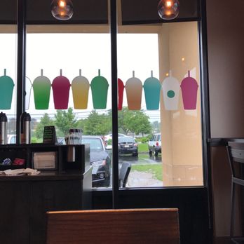 Starbucks - Pretty window not pretty outside. :) - Coffee & Tea Near Me - Hanover, New Jersey