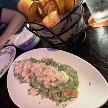 Cuba Libre Restaurant & Rum Bar - Crab guacamole. It was fine, but the crap meat was fishy, so be aware. The chips of whatever they are, are delicious. - Cuban Near Me - Orlando, Florida