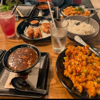 P.F. Chang's - Pomegranate lemonade, crispy honey chicken, pork egg rolls, hot n sour soups and Chang's spicy chicken - Asian Fusion Near Me - Cerritos, California P.F. Chang's - Pomegranate lemonade, crispy honey chicken, pork egg rolls, hot n sour soups and Chang's spicy chicken - Asian Fusion Near Me - Cerritos, California