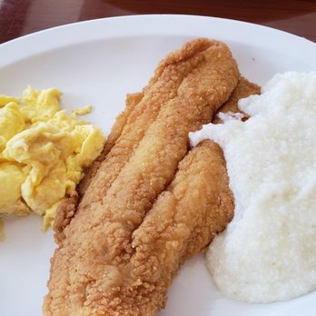 Derry's Restaurant - tilapia, grits and eggs - Breakfast & Brunch Near Me - Hollywood, Florida Derry's Restaurant - tilapia, grits and eggs - Breakfast & Brunch Near Me - Hollywood, Florida