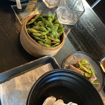In Ramen - Steamed Edamame with Himalaya Pink Salt Beef Short-Rib Ramen - Ramen Near Me - Dania Beach, Florida
