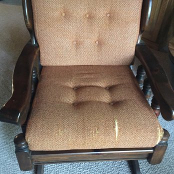Gomez Upholstery - The chair's fabric was in bad shape after 40 years.  Plus we wanted to update the color. - Furniture Reupholstery Near Me - Saint Louis, Missouri