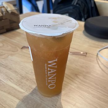 Wanpo Tea Shop - Grapfruit Green Tea - 50% sweetness is just right for me but if you don't like the bitter aftertaste of grapefruit you might want to do 70% - Tea Rooms Near Me - Katy, Texas