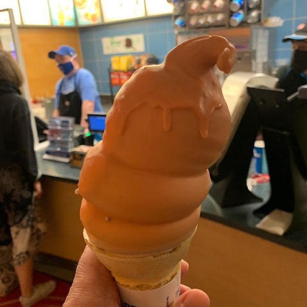 Dreamsicle dipped medium cone.