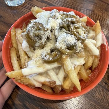 Russian River Brewing - Pliny fries with grilled onions - Brewpubs Near Me - Windsor, California