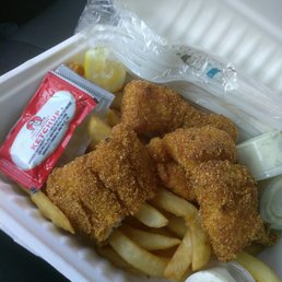 Catfish and fries that barely made it home Catfish and fries that barely made it home