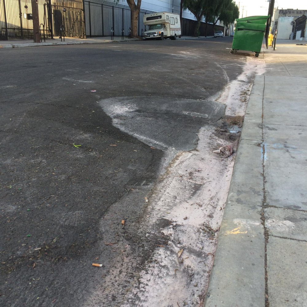 Lot 613 - Photos of the disgusting environmentally hazardous paint spill running down into city storm drains the morning after an event... BOYCOTT. - Venues & Event Spaces Near Me - Los Angeles, California