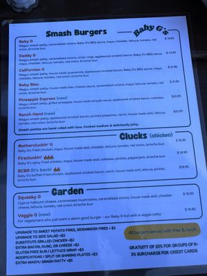 Menu photo 3 Baby G’s Westwood, CA Menu photo 3 Baby G’s Westwood, CA