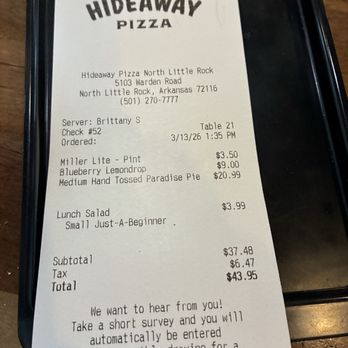 Hideaway Pizza - Bill. - Pizza Near Me - North Little Rock, Arkansas Hideaway Pizza - Bill. - Pizza Near Me - North Little Rock, Arkansas
