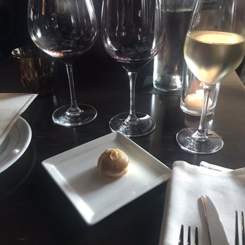 Brass Tack - Amuse: pastry with cheese.  Lactase time.  Really good. - American Near Me - Chicago, Illinois