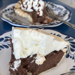 Miss Betty's Diner - Chocolate pie with meringue & chocolate cream pie