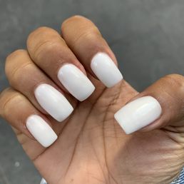 White Acrylic nails