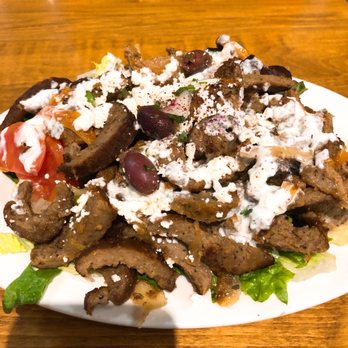 Garlic Crush - Beef and lamb gyro salad - Mediterranean Near Me - Seattle, Washington