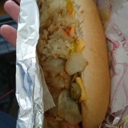 Manitou Take-Out - All beef dog with all the fixings