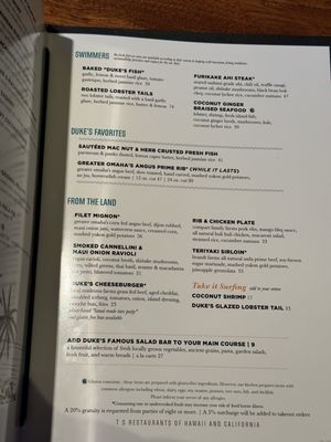 Menu photo 1 Duke's Kauai Lihue, HI Menu photo 1 Duke's Kauai Lihue, HI
