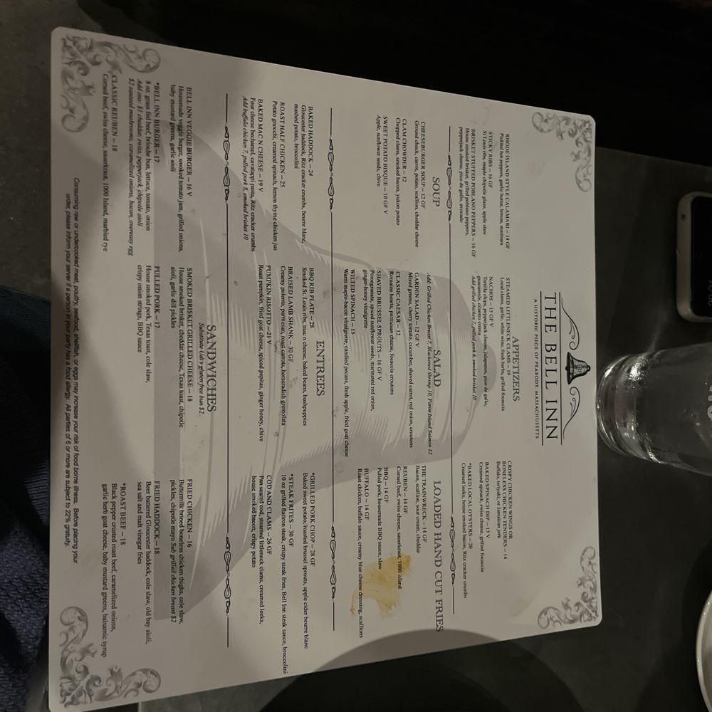 The Cellar - a menu and a plate of food - Bars Near Me - Peabody, Massachusetts The Cellar - a menu and a plate of food - Bars Near Me - Peabody, Massachusetts