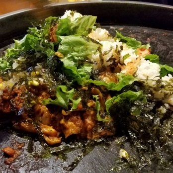 Doraon 1.5 Dak Galbi - 3rd stage, rice, lettuce, bean sprouts, seaweed added - Korean Near Me - Flushing, New York