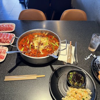 Happy Lamb Hot Pot - Soicy soup base and premium package with buffet, drinks and meats included - Mongolian Near Me - Edison, New Jersey