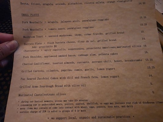 Menu photo 2 Vesta Redwood City, CA