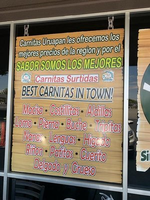Menu photo 1 Carnitas Uruapan Victorville, CA