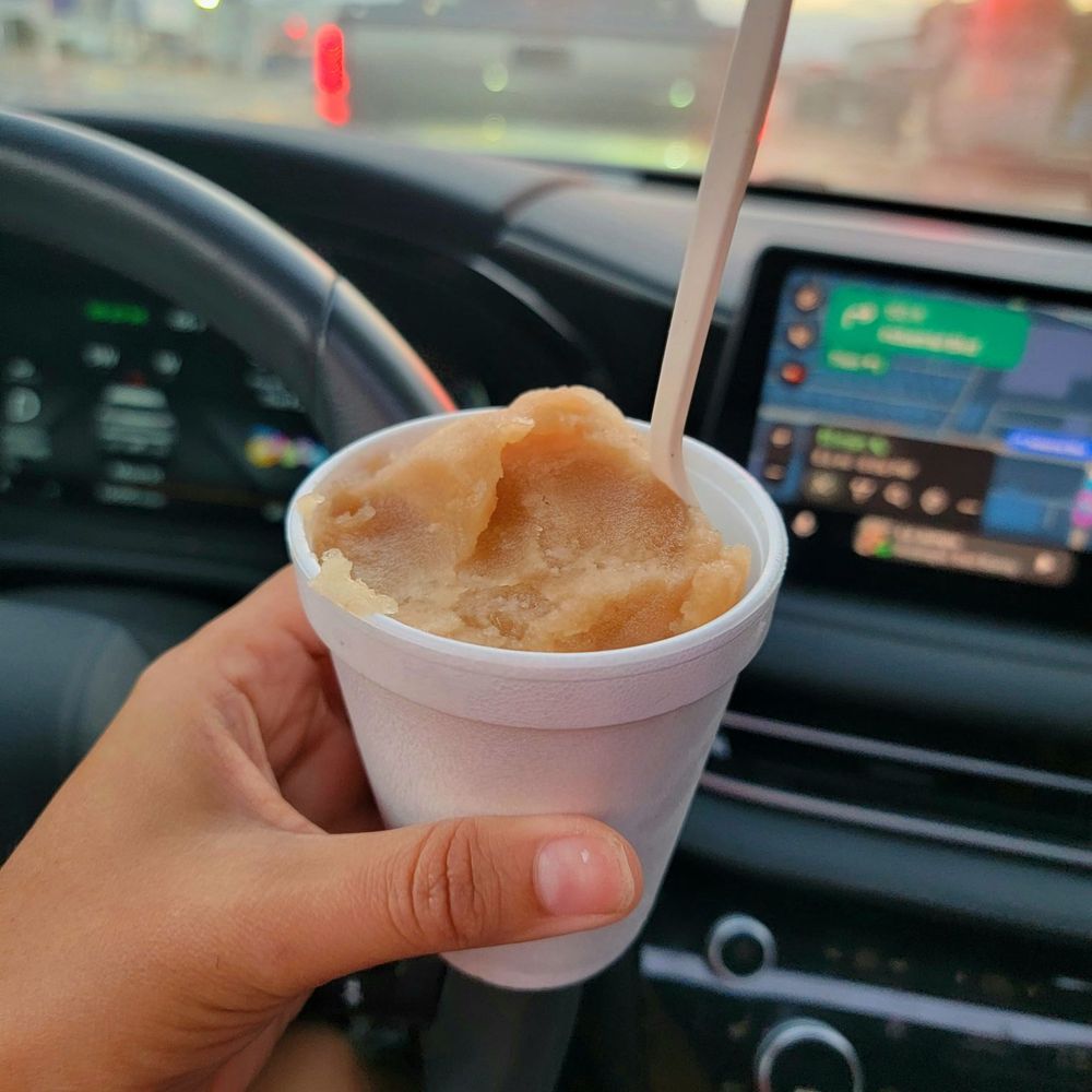 Nieve de garrafa de tamarindo. Didn't wait to take a photo before eating some of it.