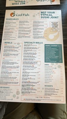 Menu photo 1 Cool Fish LKN Cornelius, NC