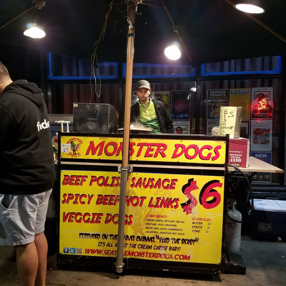 Monster Dogs - The cart. - Hot Dogs Near Me - Seattle, Washington Monster Dogs - The cart. - Hot Dogs Near Me - Seattle, Washington