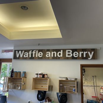 Waffle and Berry - stall sign - Waffles Near Me - Honolulu, Hawaii