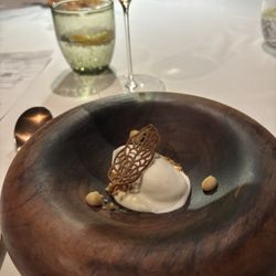 El Serbal - Dessert with ice cream, parsnip and mushroom.