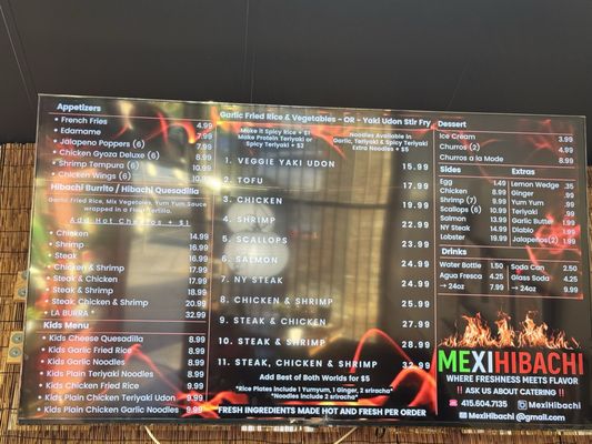Menu photo 2 MexiHibachi Pinole, CA Menu photo 2 MexiHibachi Pinole, CA