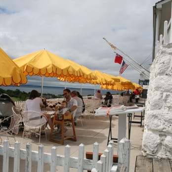 Tea Room - Seating on the patio of the Team Room, Fort Mackinac, MI - Tea Rooms Near Me - Mackinac Island, Michigan Tea Room - Seating on the patio of the Team Room, Fort Mackinac, MI - Tea Rooms Near Me - Mackinac Island, Michigan