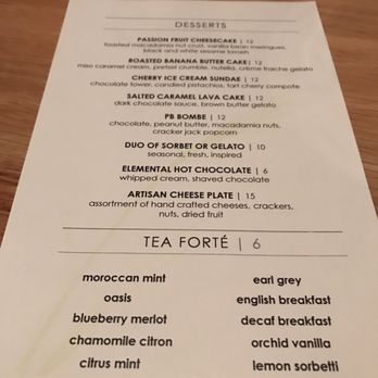 Elements - Menu - New American Near Me - Paradise Valley, Arizona Elements - Menu - New American Near Me - Paradise Valley, Arizona