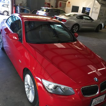Autobody Spa - Red BMW 335i completely mint after front bumper work, and water pump replacement by Dennis at Autobody Spa! - Body Shops Near Me - San Francisco, California Autobody Spa - Red BMW 335i completely mint after front bumper work, and water pump replacement by Dennis at Autobody Spa! - Body Shops Near Me - San Francisco, California