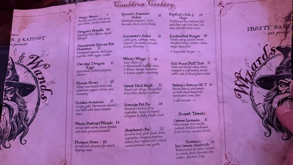 Menu photo 3 Wizards & Wands San Francisco, CA Menu photo 3 Wizards & Wands San Francisco, CA