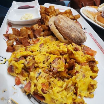 Breakfast Republic - Portuguese linguisa sausage scramble - Breakfast & Brunch Near Me - Irvine, California Breakfast Republic - Portuguese linguisa sausage scramble - Breakfast & Brunch Near Me - Irvine, California