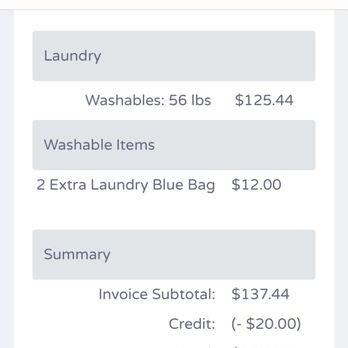 Marin Wash and Fold - Our bill for 56lbs of laundry. - Laundry Services Near Me
